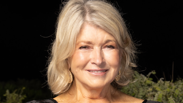 Martha Stewart smiling in black dress