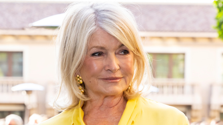 Martha Stewart smiling at an outdoor venue