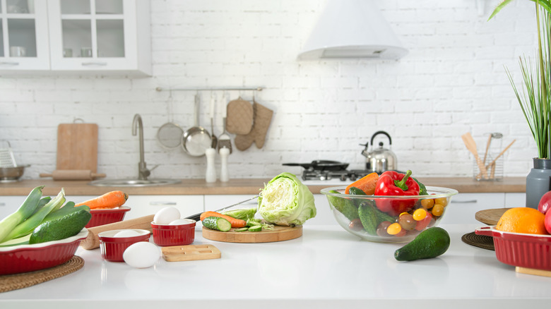 bowls on counter