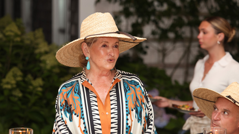 Martha Stewart at an event dinner