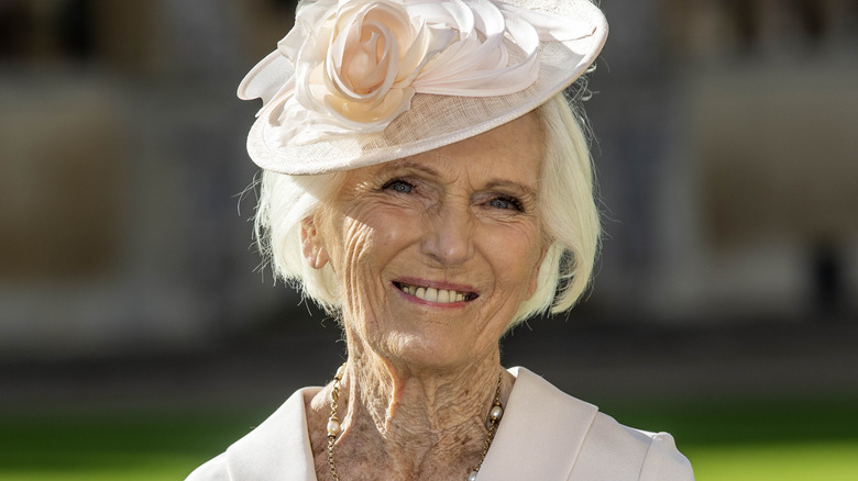 Mary Berry accepting DBE at Windsor