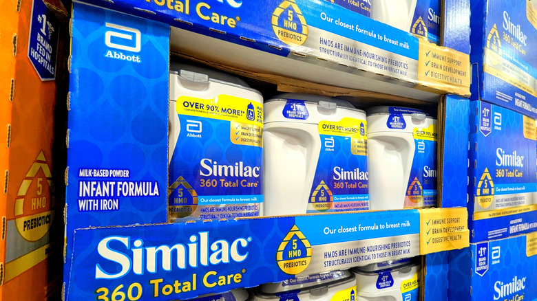 Similac baby formula on a store shelf