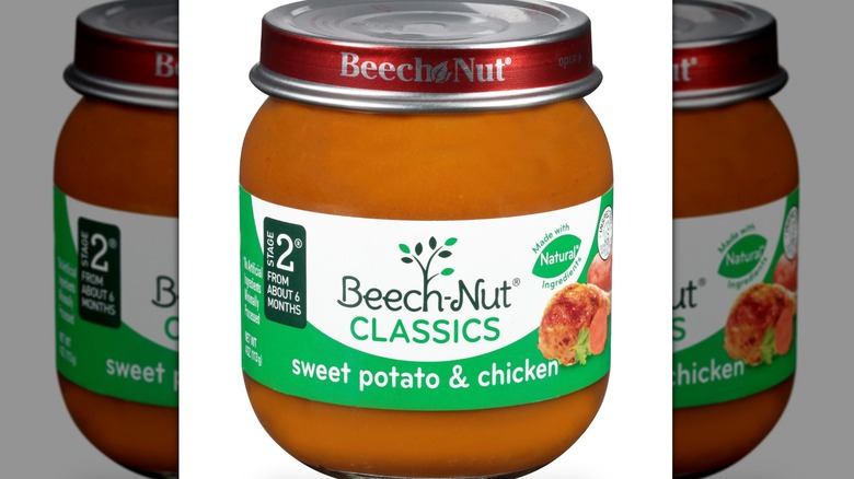 Beech-Nut Classics sweet potato and chicken label