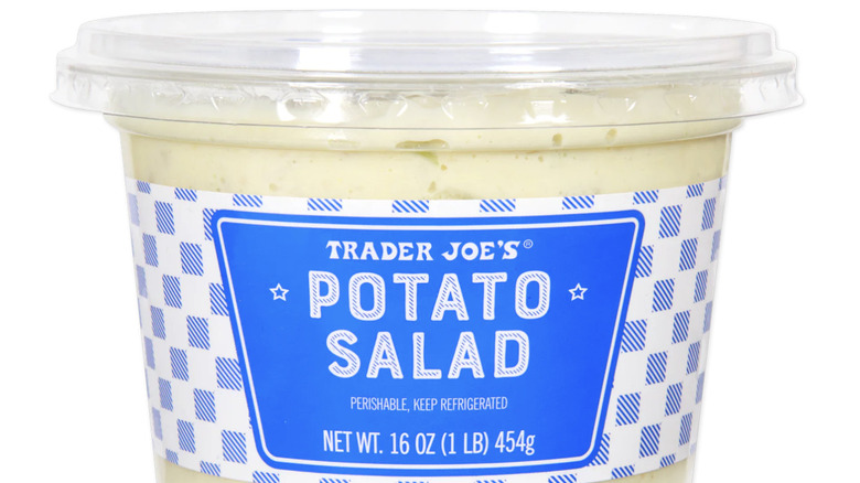 Pint container of Trader Joe's potato salad