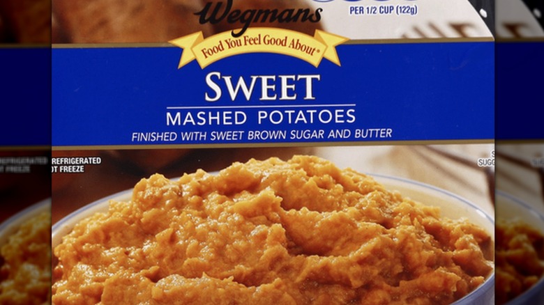Package of Wegmans Sweet Mashed Potatoes
