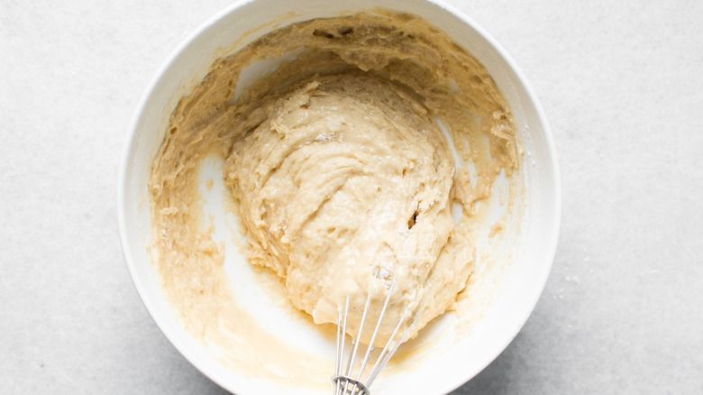biscuit batter in bowl