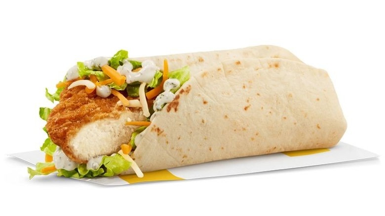Ranch chicken McDonald's Snack Wrap