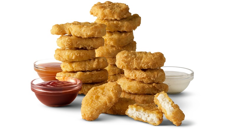 McDonald's Chicken McNuggets with sauces.
