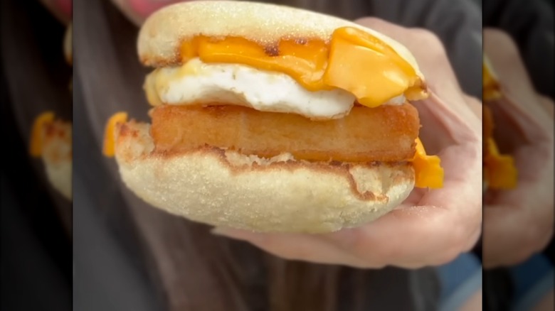 A McMuffin contains a Filet-O-Fish patty.