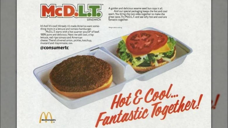 A vintage AD of the McDLT.