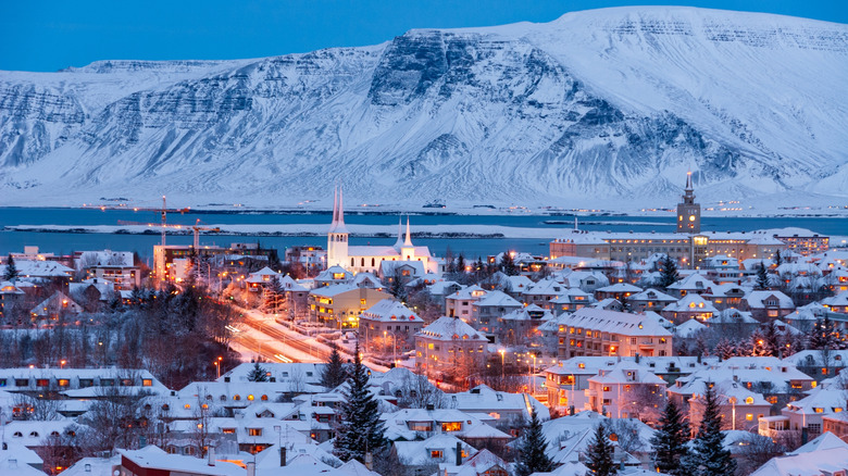 elevated view of Iceland's capitol