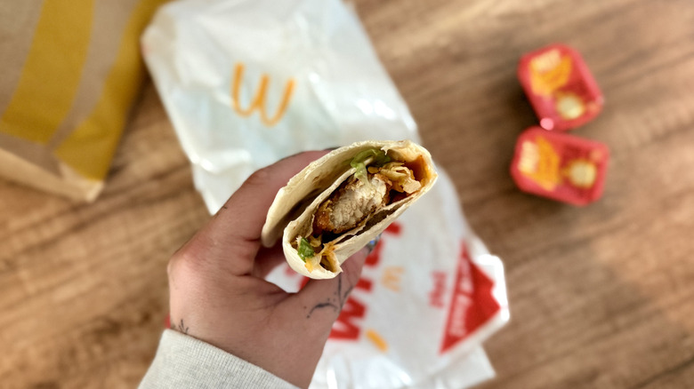 Bite taken out of wrap