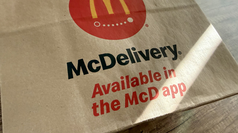 McDelivery bag on a table