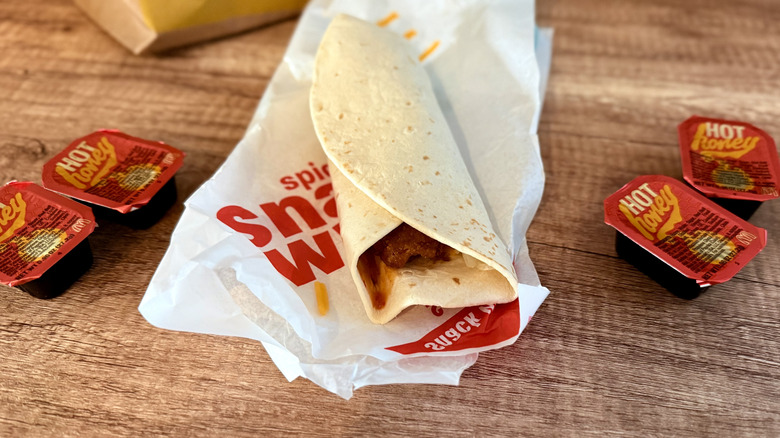 Hot Honey Snack Wrap on a table