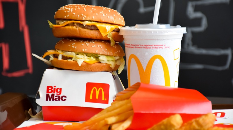 McDonald's Big Mac meal on tray