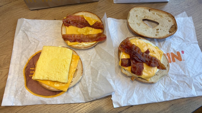 Inside of both sandwiches