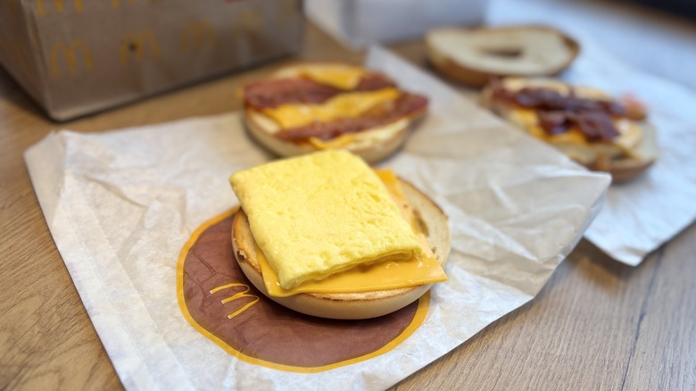 Inside of McDonald's sandwich
