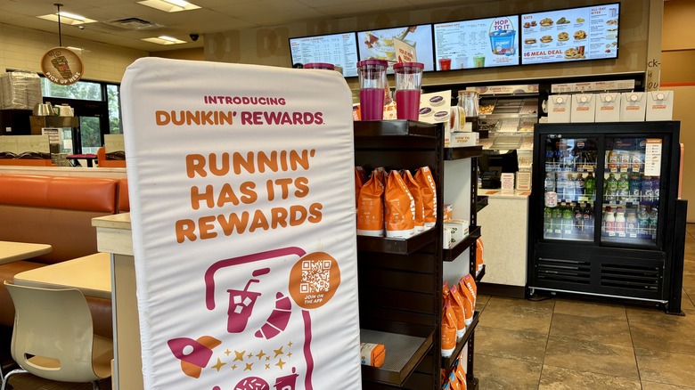 Inside of Dunkin' location