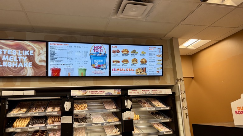 Inside of Dunkin' location