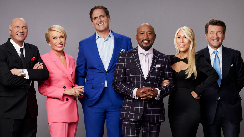 Shark Tank promotional shot with full regular cast