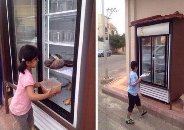 Meanwhile, In Saudi Arabia: A Charity Refrigerator Feeds Hungry Neighbors