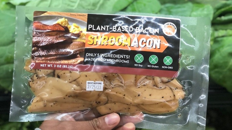 Meat The Mushroom shroomacon package in front of some greens