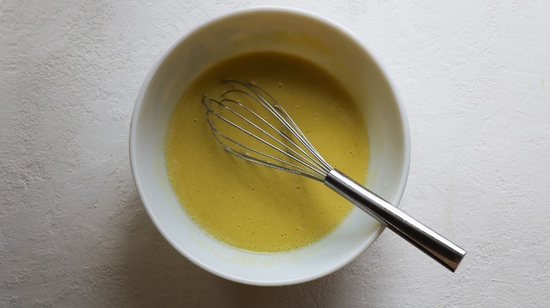 Whisked wet ingredients