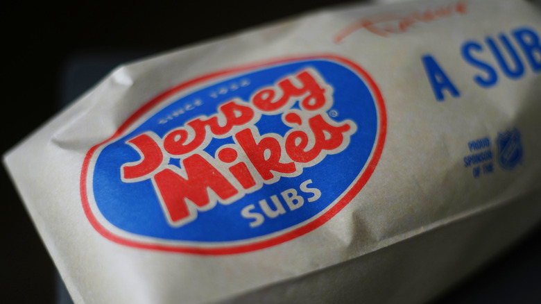 A wrapped Jersey Mike's sub.