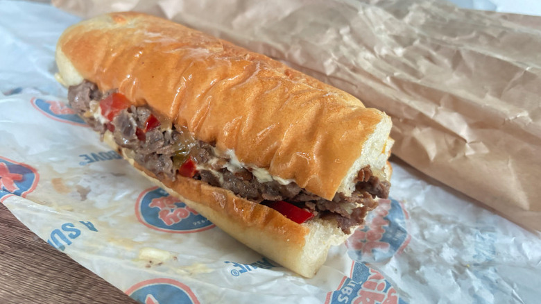 Jersey Mike's Famous Philly sandwich.