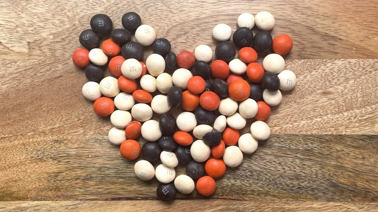 M&M's in heart shape