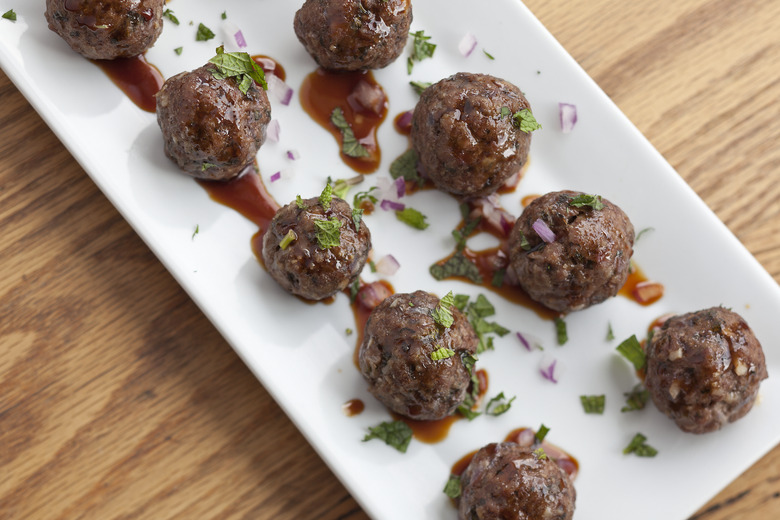 Mini Stuffed Lamb Meatballs With Pomegranate Glaze Recipe