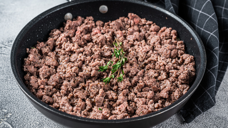 Cooked ground beef