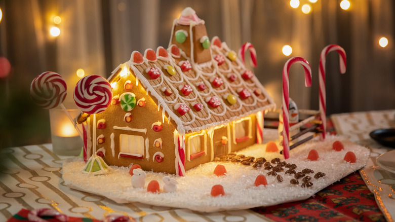 Gingerbread house centerpiece