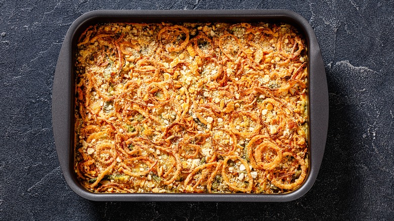 green bean casserole crispy toppings