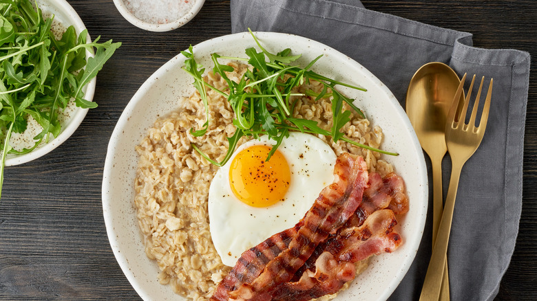savory oatmeal bowl