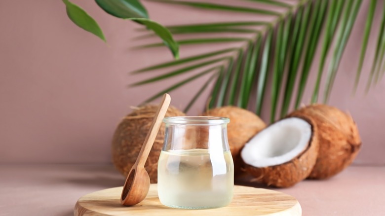 Coconut oil with whole coconuts