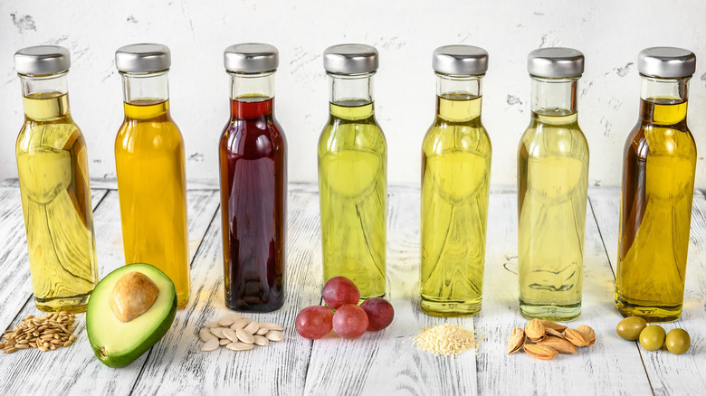 Variety of vegetable oils