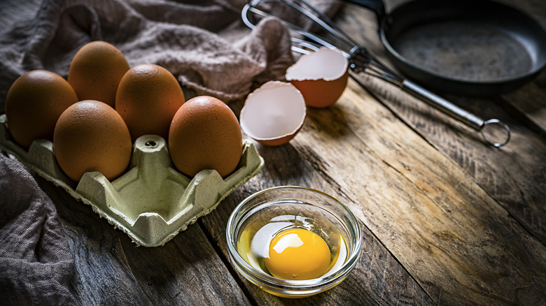 egg in small cup