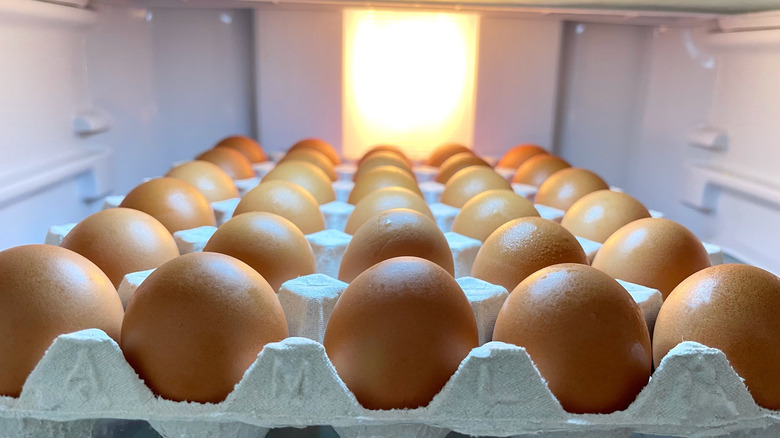 eggs in refrigerator