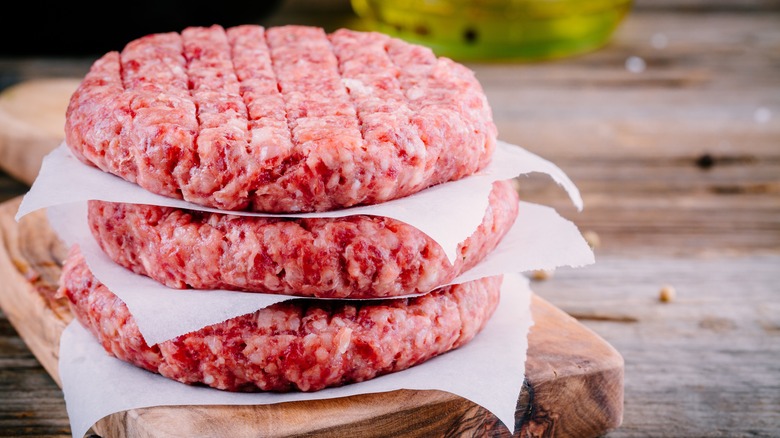 leftover raw burgers