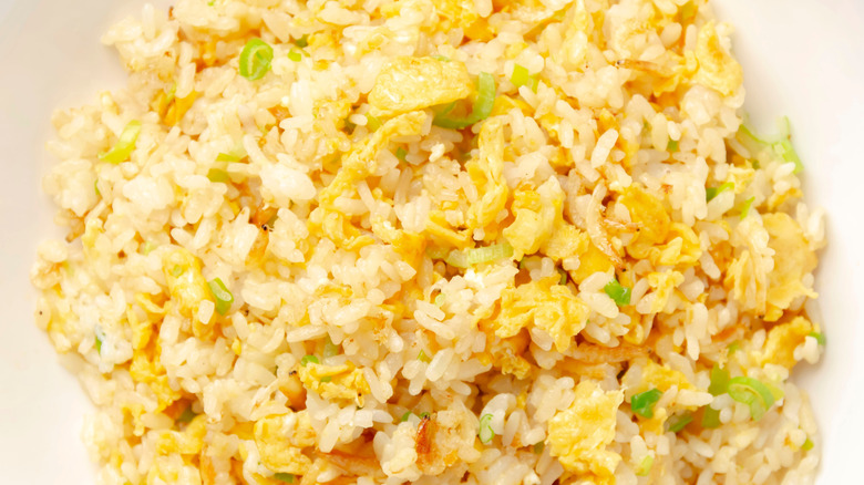 fried rice with egg and scallions