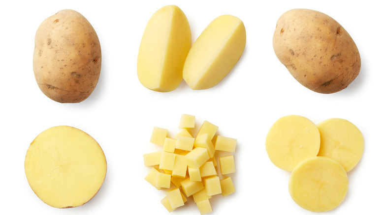 various cuts of potato