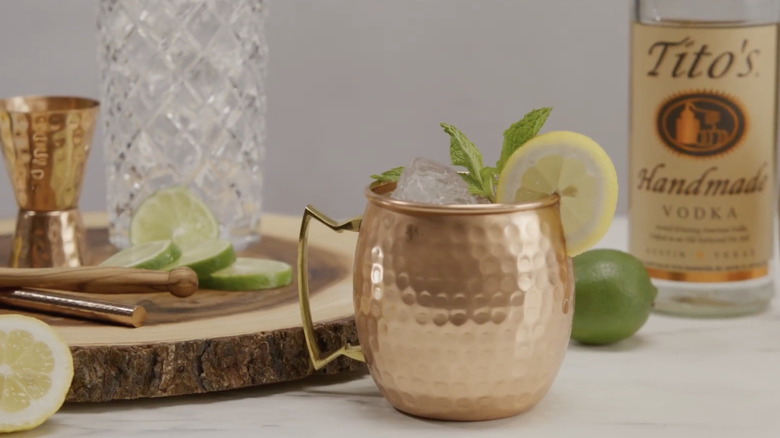 Texas mule made with Tito's.