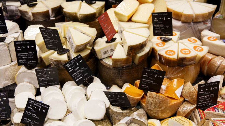 Whole Foods cheese display