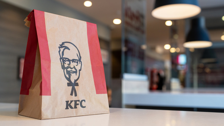 a kfc bag on a table