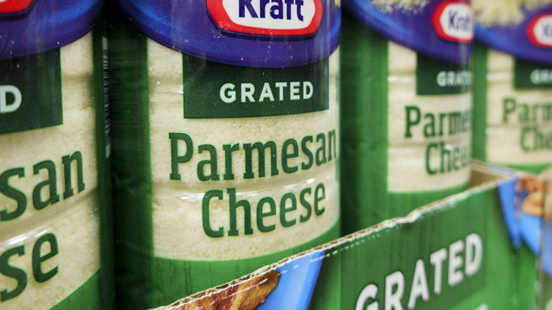 Grated Parmesan cheese containers