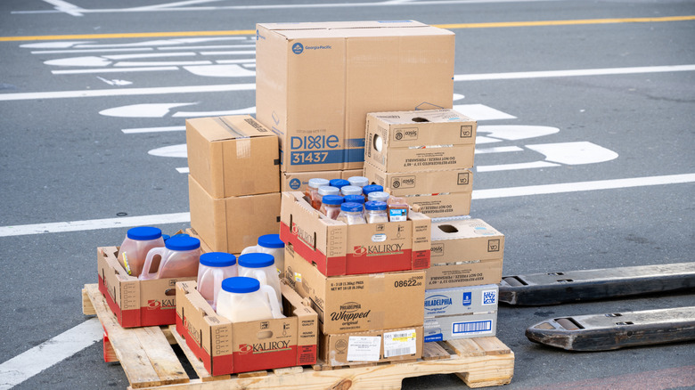 stacks of cardboard boxes