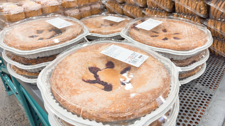 Stacks of Costco pies