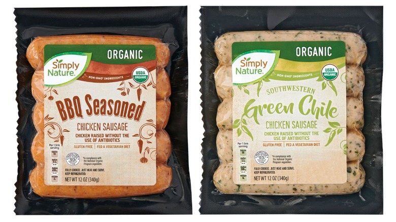 Simply Nature's BBQ Seasoned and Green Chile Organic Chicken Sausage