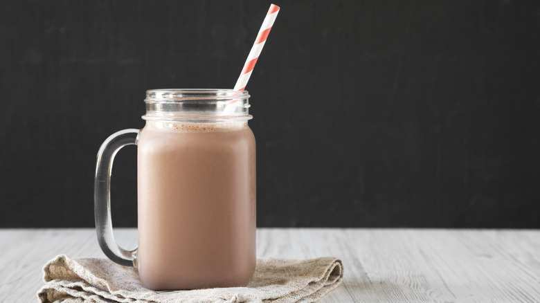 New England style chocolate milkshake